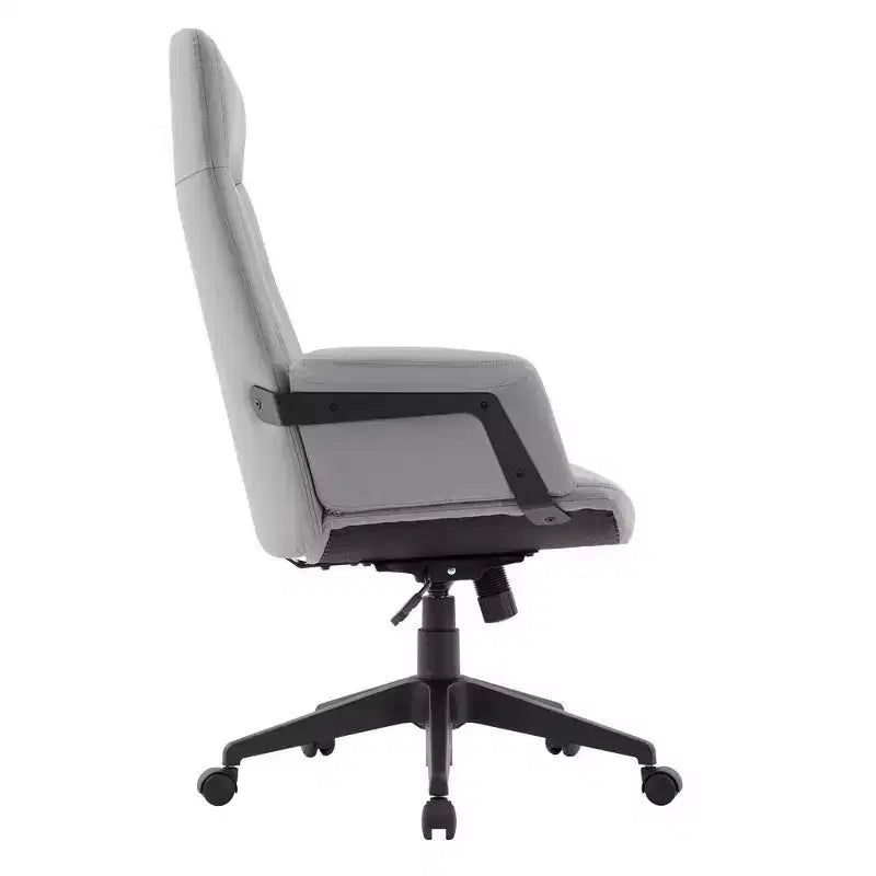 Ergonomic Leather High-Back Office Chair — Adjustable Height, Swivel & Tilt, Armrests, Modern Desk Chair for Home Office
