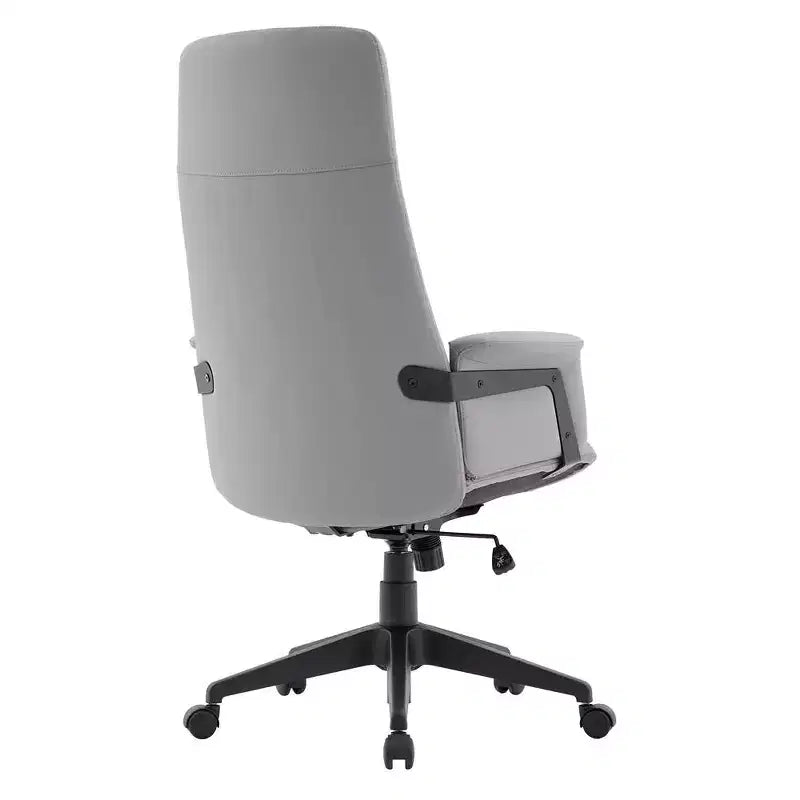 Ergonomic Leather High-Back Office Chair — Adjustable Height, Swivel & Tilt, Armrests, Modern Desk Chair for Home Office