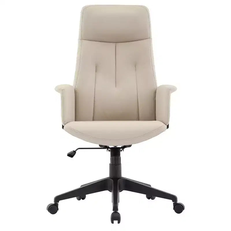 Ergonomic Leather High-Back Office Chair — Adjustable Height, Swivel & Tilt, Armrests, Modern Desk Chair for Home Office