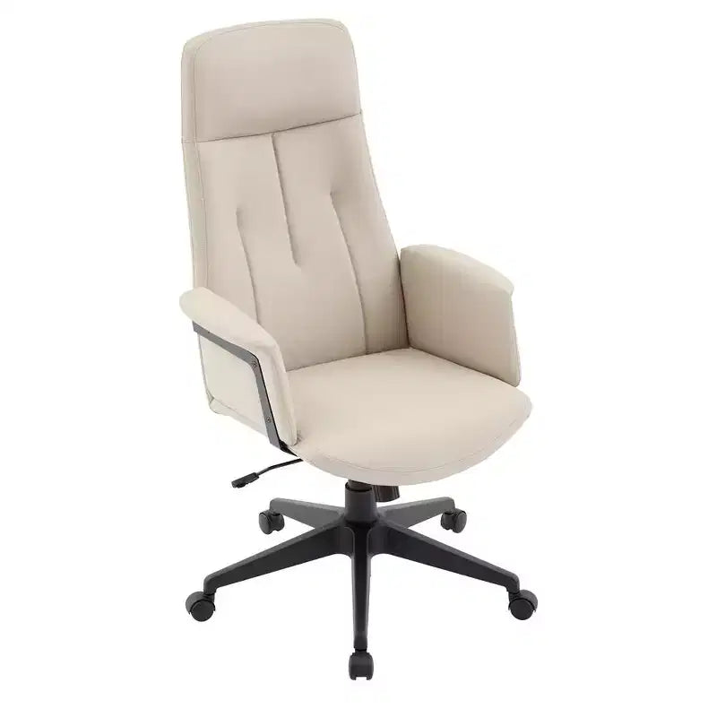 Ergonomic Leather High-Back Office Chair — Adjustable Height, Swivel & Tilt, Armrests, Modern Desk Chair for Home Office