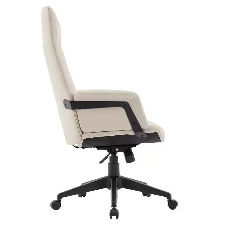 Ergonomic Leather High-Back Office Chair — Adjustable Height, Swivel & Tilt, Armrests, Modern Desk Chair for Home Office