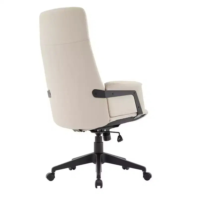 Ergonomic Leather High-Back Office Chair — Adjustable Height, Swivel & Tilt, Armrests, Modern Desk Chair for Home Office