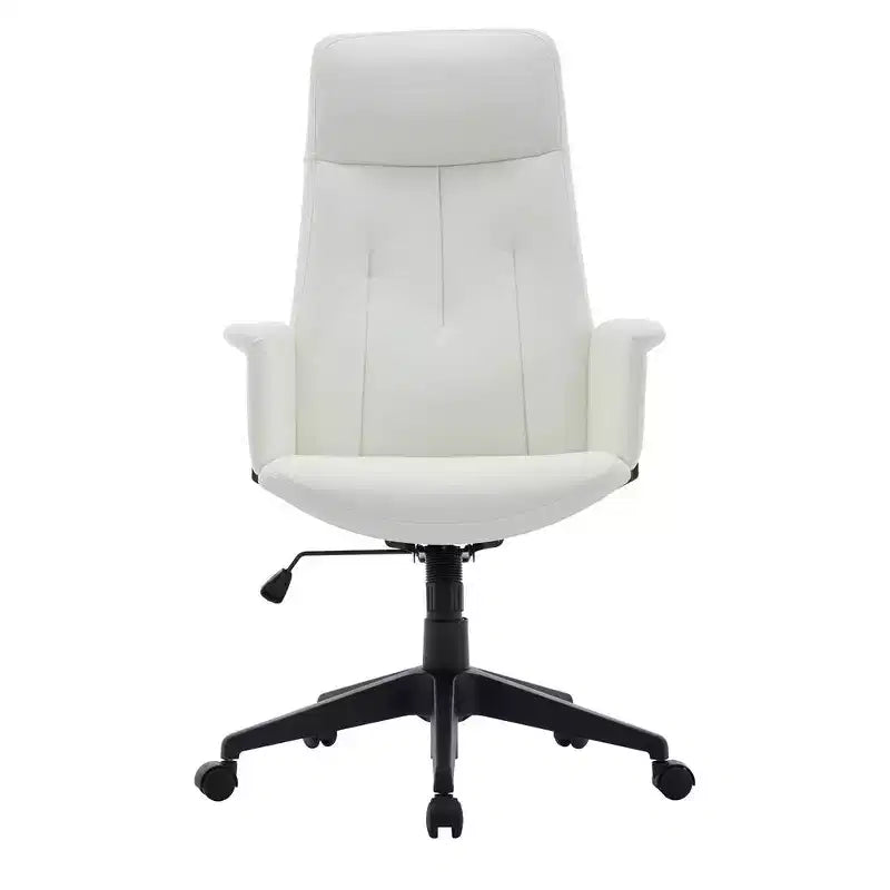 Ergonomic Leather High-Back Office Chair — Adjustable Height, Swivel & Tilt, Armrests, Modern Desk Chair for Home Office
