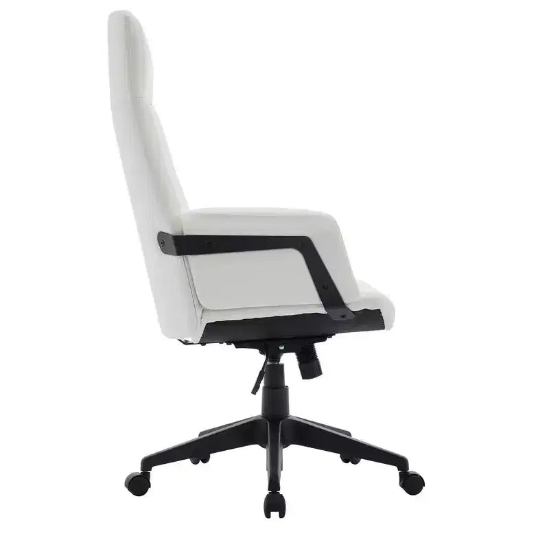 Ergonomic Leather High-Back Office Chair — Adjustable Height, Swivel & Tilt, Armrests, Modern Desk Chair for Home Office