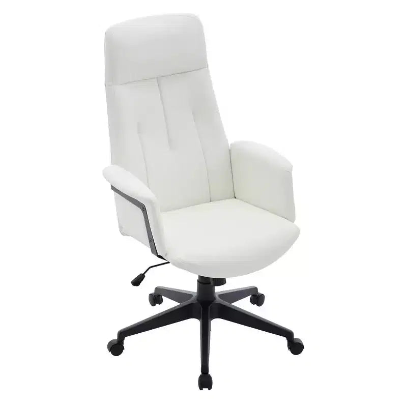 Ergonomic Leather High-Back Office Chair — Adjustable Height, Swivel & Tilt, Armrests, Modern Desk Chair for Home Office