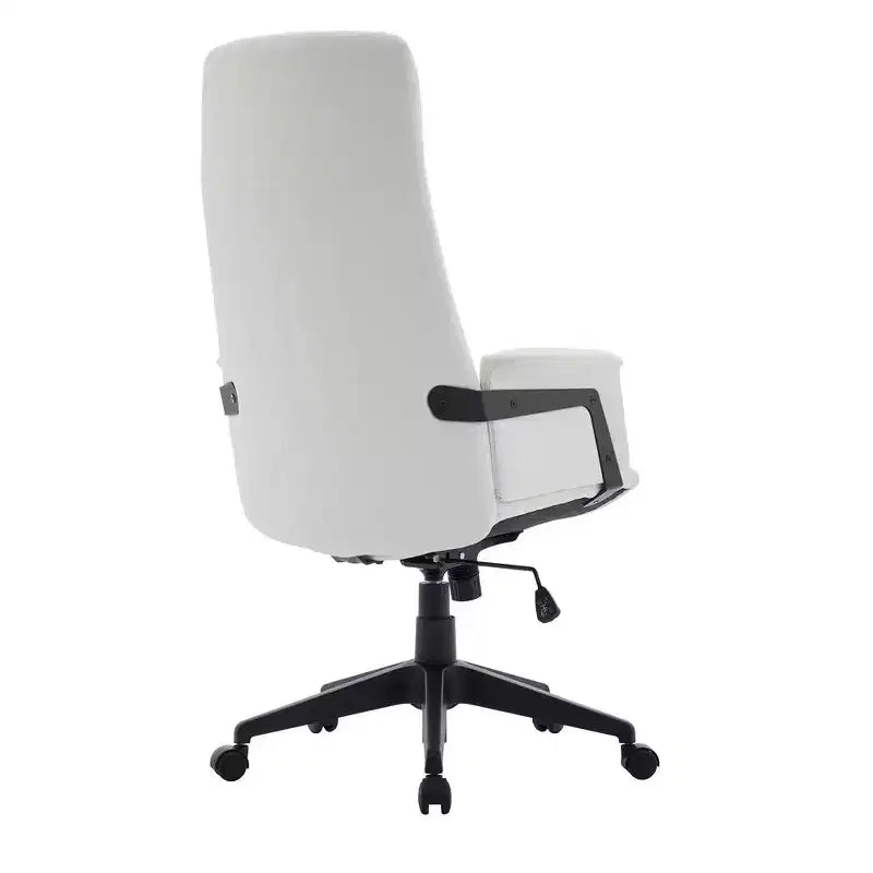 Ergonomic Leather High-Back Office Chair — Adjustable Height, Swivel & Tilt, Armrests, Modern Desk Chair for Home Office