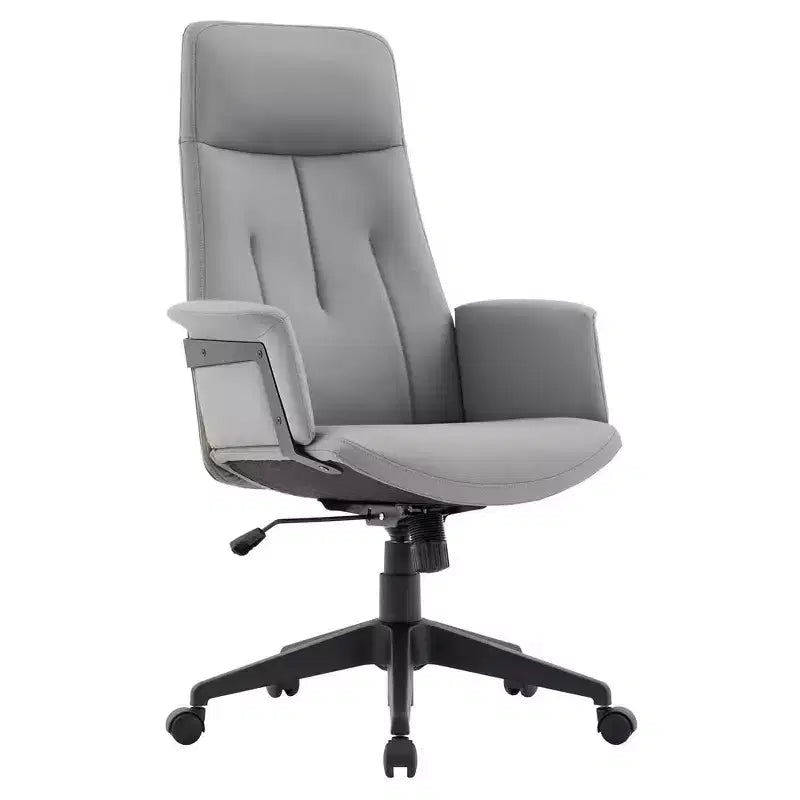 Ergonomic Leather High-Back Office Chair — Adjustable Height, Swivel & Tilt, Armrests, Modern Desk Chair for Home Office