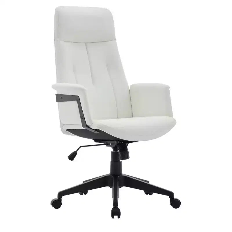 Ergonomic Leather High-Back Office Chair — Adjustable Height, Swivel & Tilt, Armrests, Modern Desk Chair for Home Office