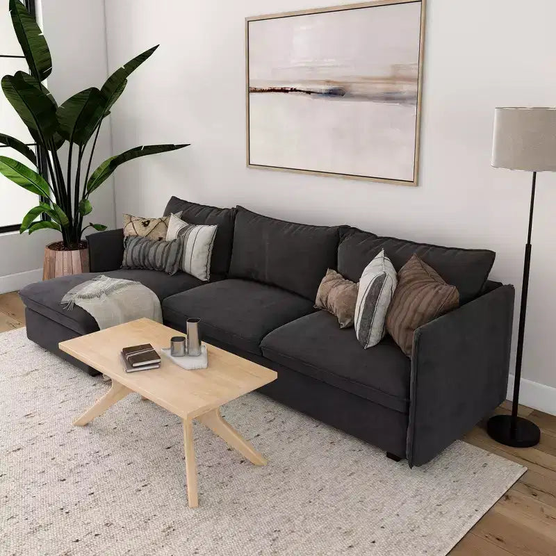 Solid Wood Cross Leg Rectangular Coffee Table, 40" for Living Room