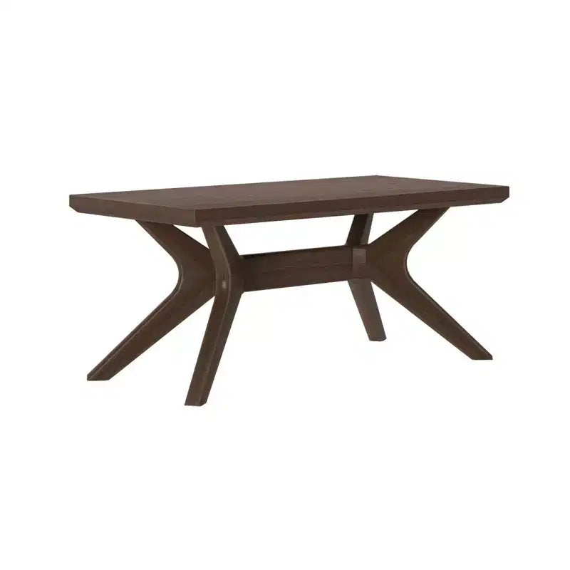 Solid Wood Cross Leg Rectangular Coffee Table, 40" for Living Room