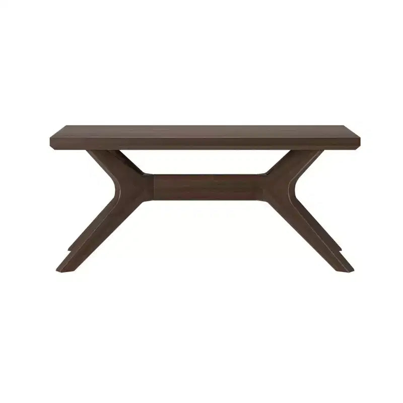 Solid Wood Cross Leg Rectangular Coffee Table, 40" for Living Room