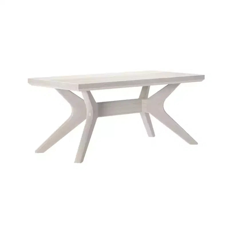 Solid Wood Cross Leg Rectangular Coffee Table, 40" for Living Room