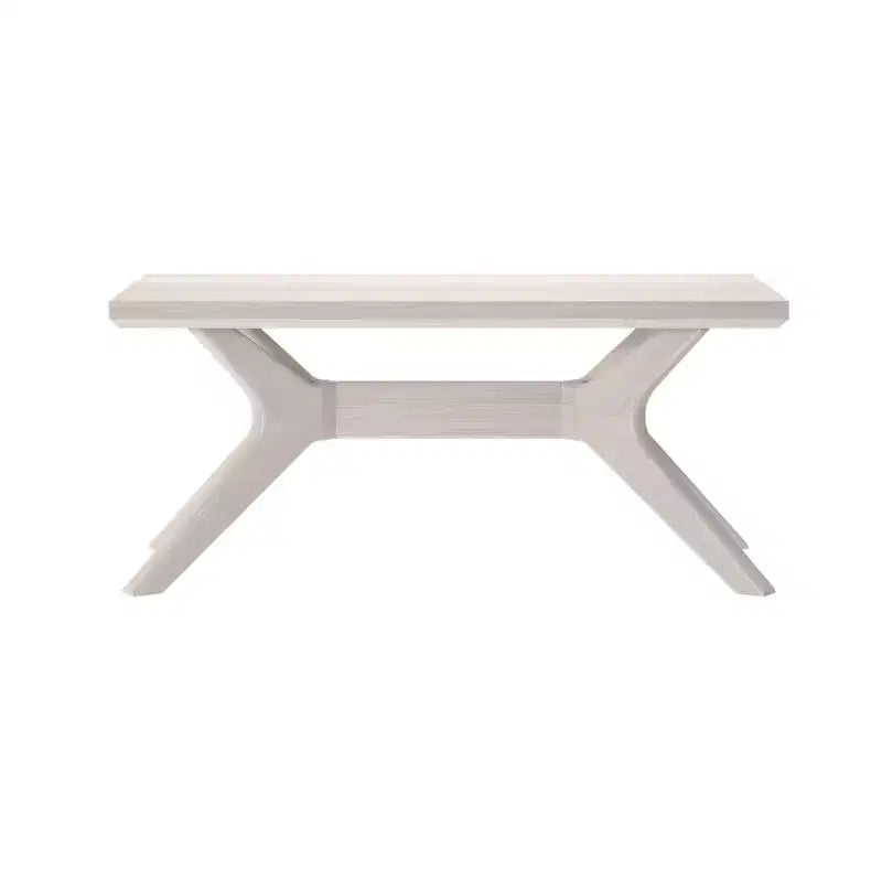 Solid Wood Cross Leg Rectangular Coffee Table, 40" for Living Room