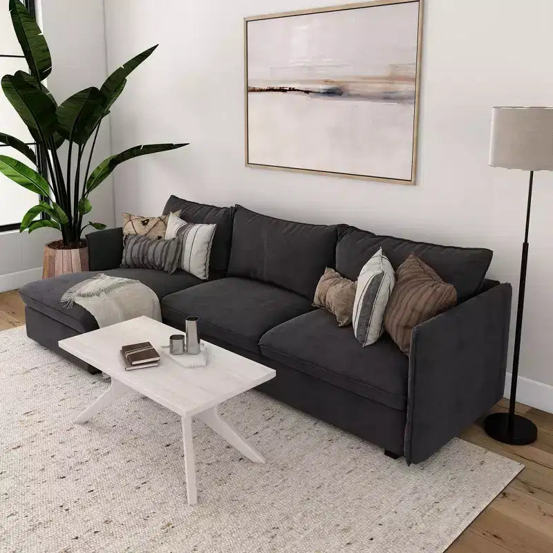 Solid Wood Cross Leg Rectangular Coffee Table, 40" for Living Room