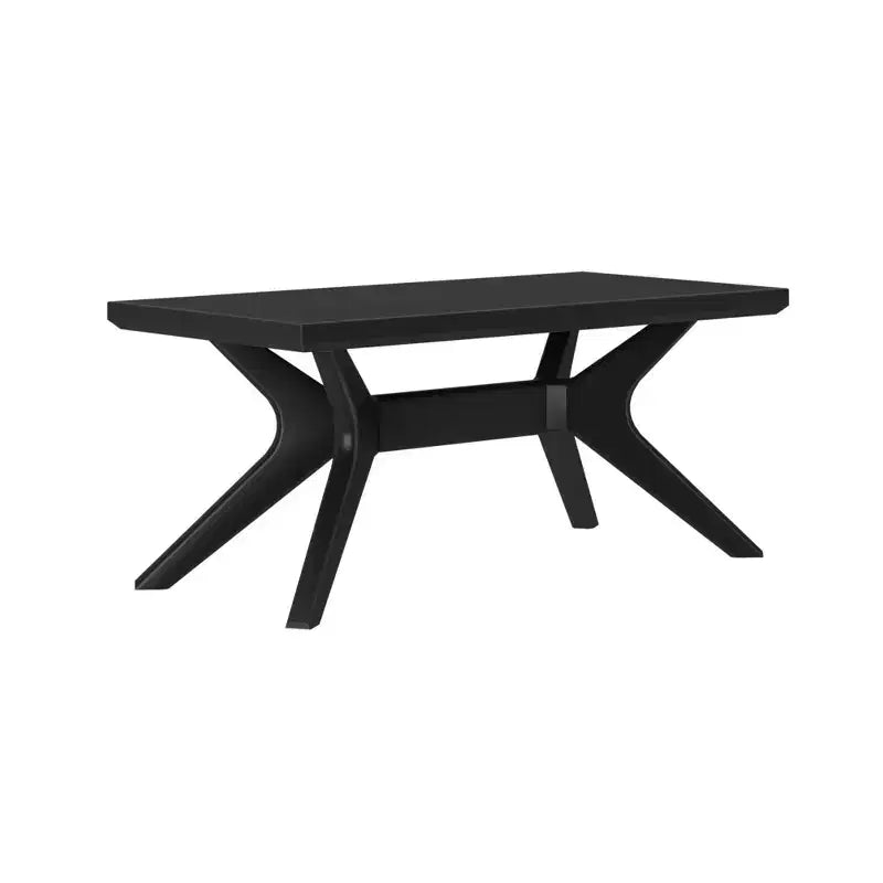 Solid Wood Cross Leg Rectangular Coffee Table, 40" for Living Room