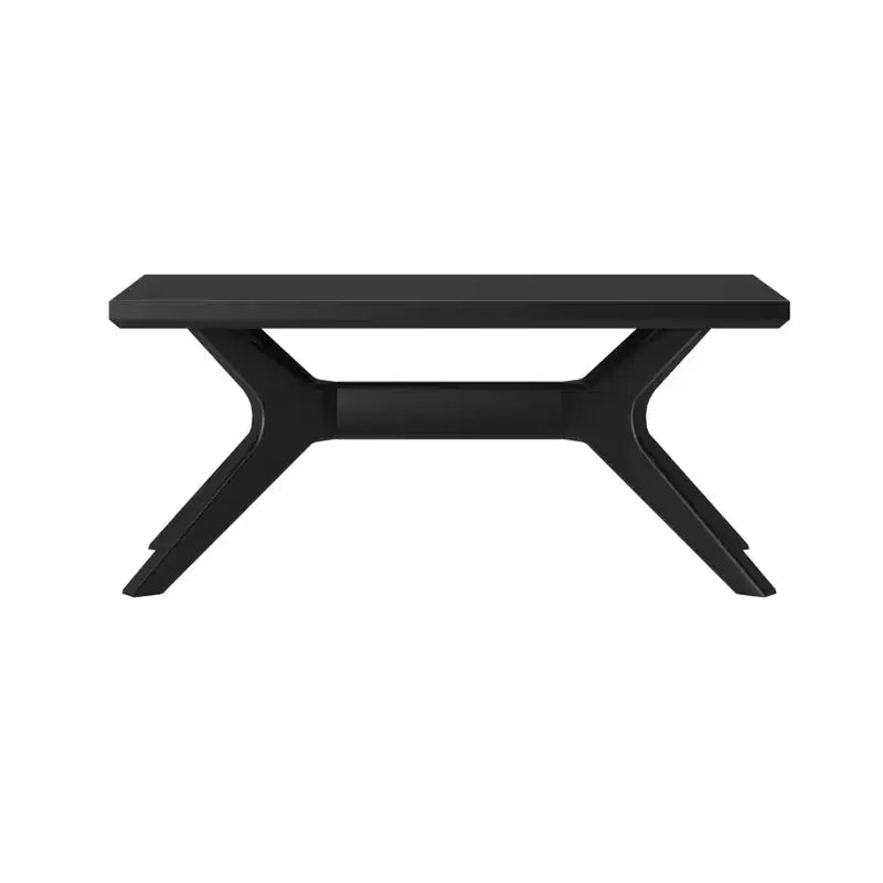 Solid Wood Cross Leg Rectangular Coffee Table, 40" for Living Room
