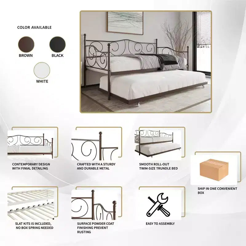 Metal Daybed With Trundle
