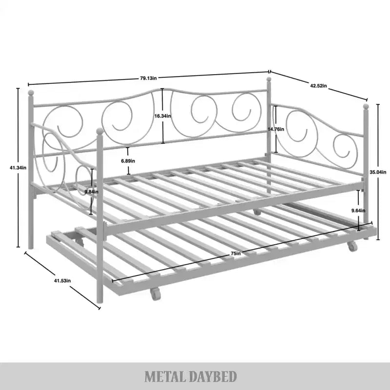 Metal Daybed With Trundle