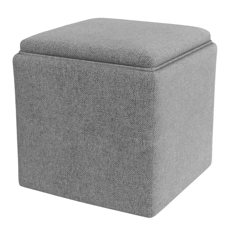 Storage Ottoman with Tray Top