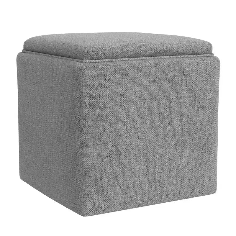 Storage Ottoman with Tray Top