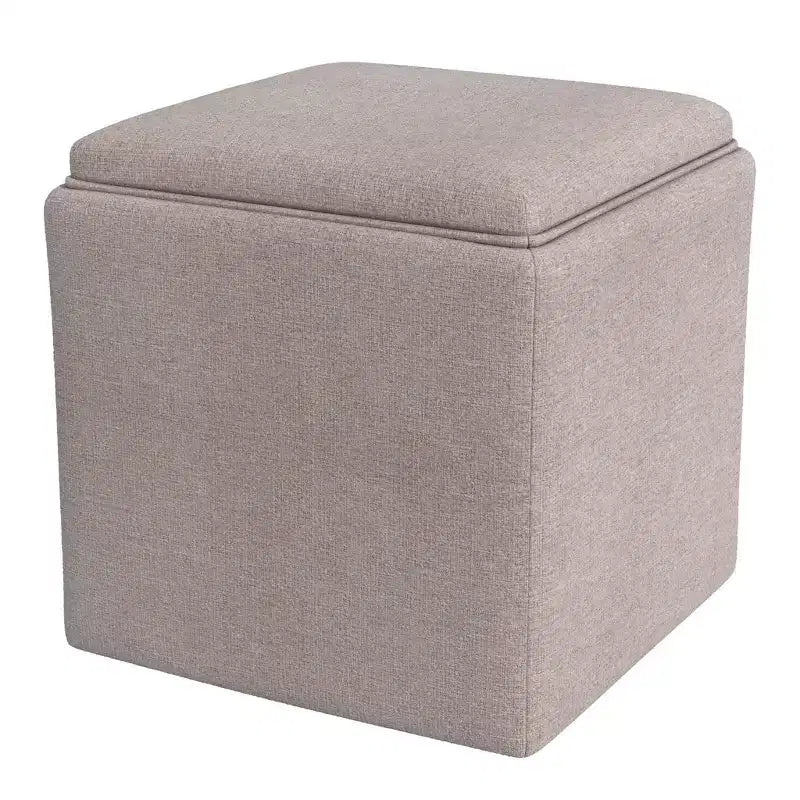 Storage Ottoman with Tray Top
