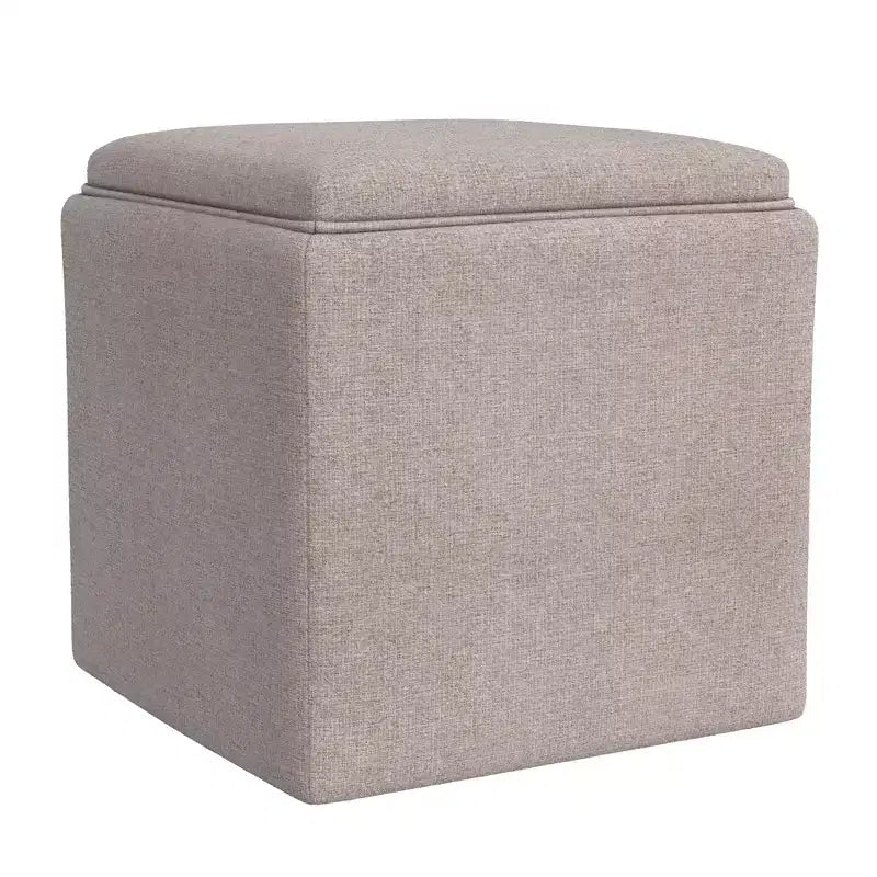 Storage Ottoman with Tray Top