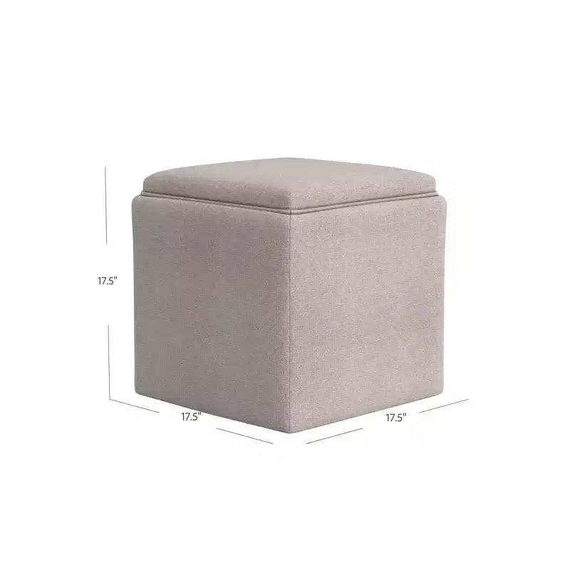 Storage Ottoman with Tray Top