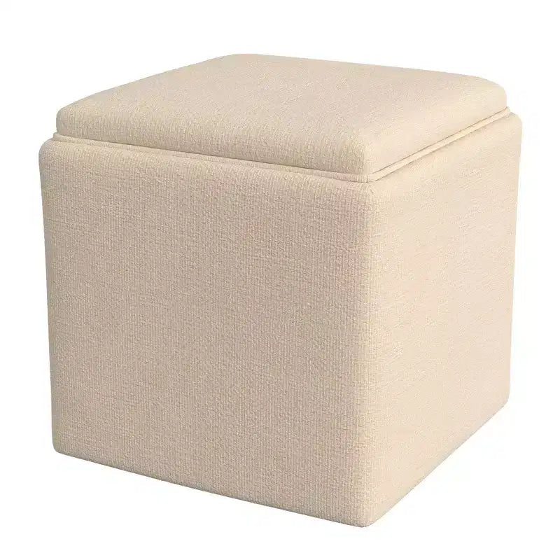 Storage Ottoman with Tray Top