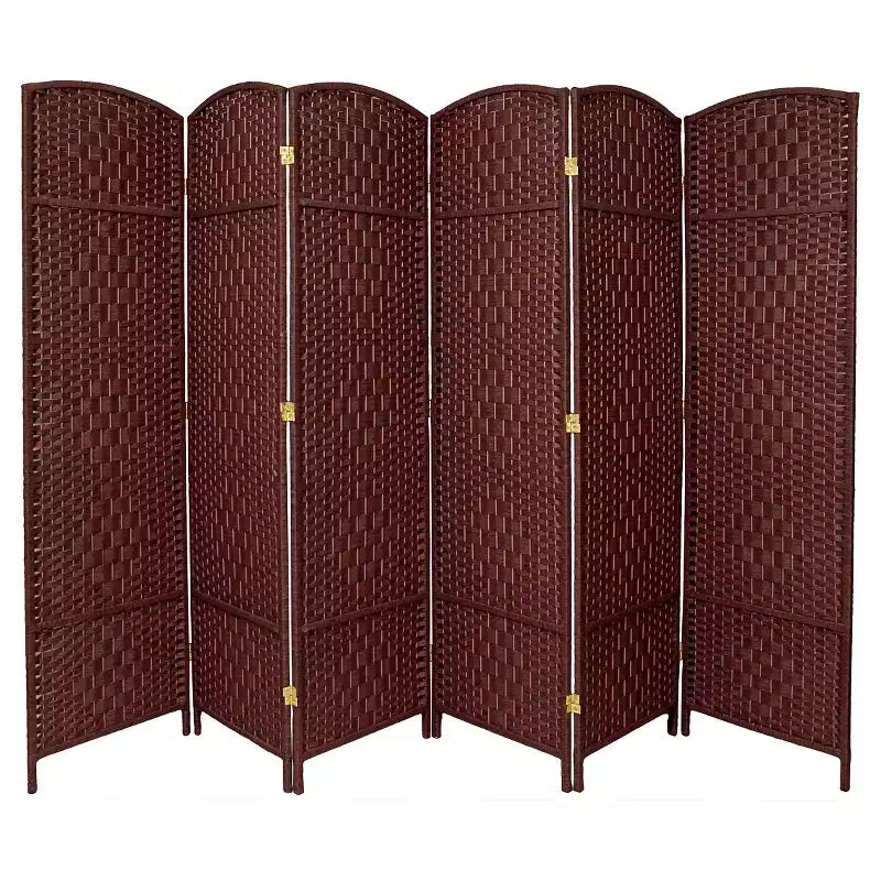 7 ft. Tall Diamond Weave Room Divider (6 Panels)
