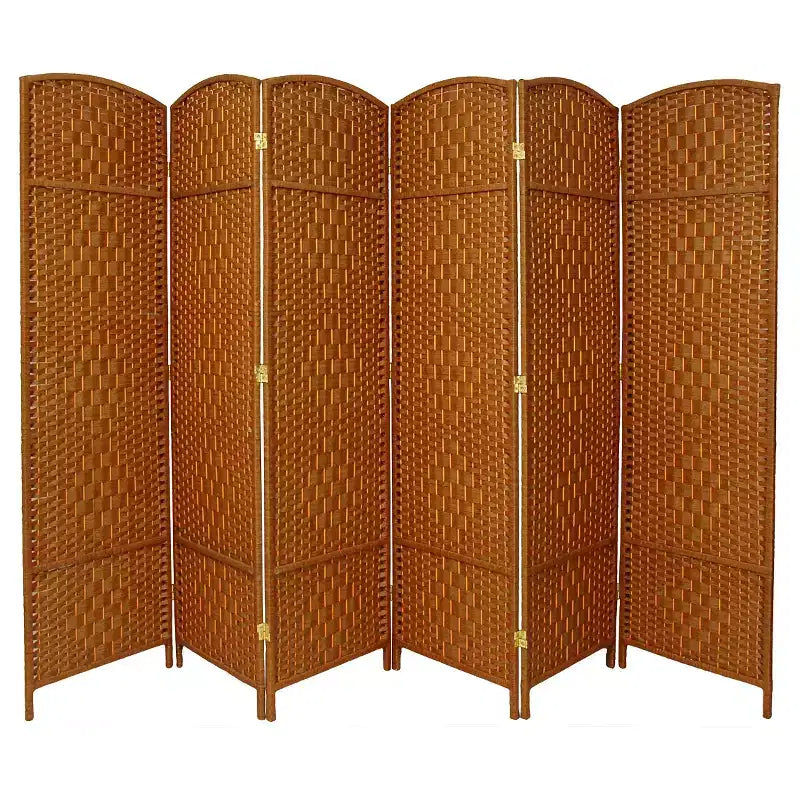 7 ft. Tall Diamond Weave Room Divider (6 Panels)
