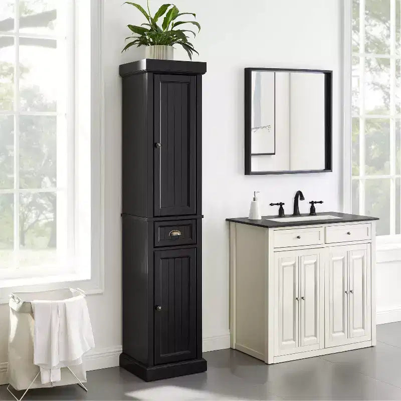 Tall Linen Storage Cabinet