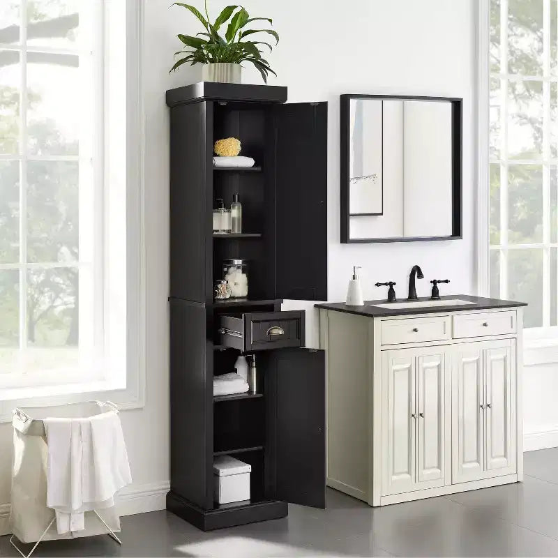 Tall Linen Storage Cabinet